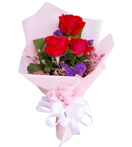 3 Pcs Red Ecuadorian Roses in a Bouquet To Philippines | Buy Ecuadorian  Roses in Philippines