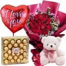 buy rose bear balloon with chocolate to philippines