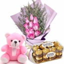 Roses Chocolate with Bear