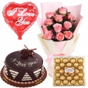 buy rose balloon cake chocolate to philippines