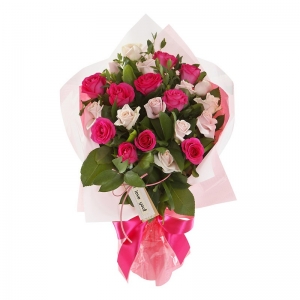 Send 24 pink & Light Pink Roses Bouquet to Philippines