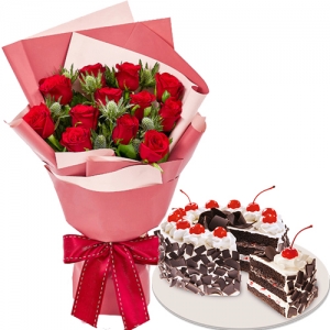 send flower with cake to laguna