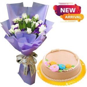 send flower with cake to quezon city