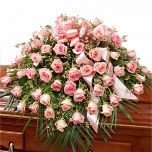 Send Pink Roses Casket Spray to Philippines