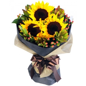 online 3 pieces sunflower in bouquet to philippines