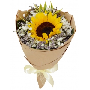 Online Single Sunflower Bouquet to Philippines