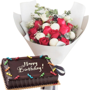 buy flowers bouquet with cake to philippines