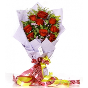 12 red roses bouquet to philippine