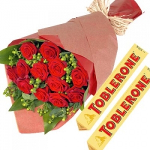 send 12 red roses with toblerone chocolate to philippines