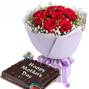 Send Mothers Day Flower with Cake to Philippines