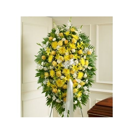 Funeral Yellow Standing Spray