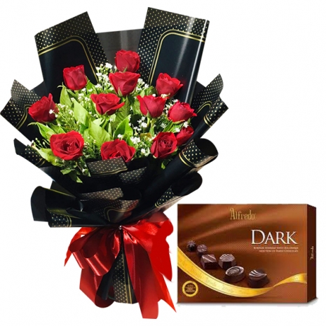 same day flower with chocolate delivery to manila
