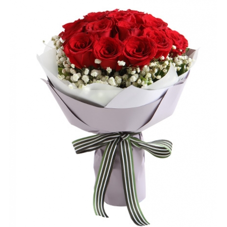 12 Pieces Red Roses Bouquet