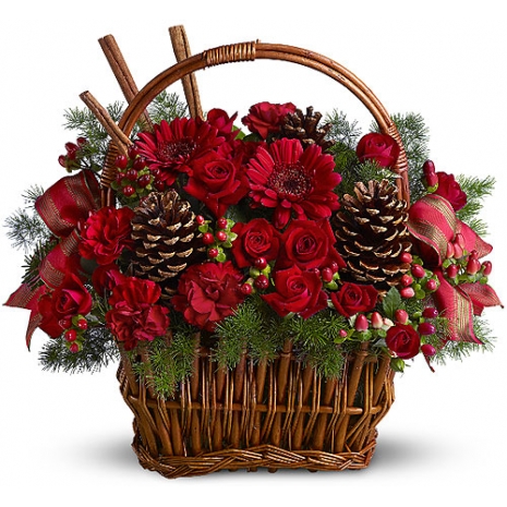 Christmas Flowers Basket Send to Philippines