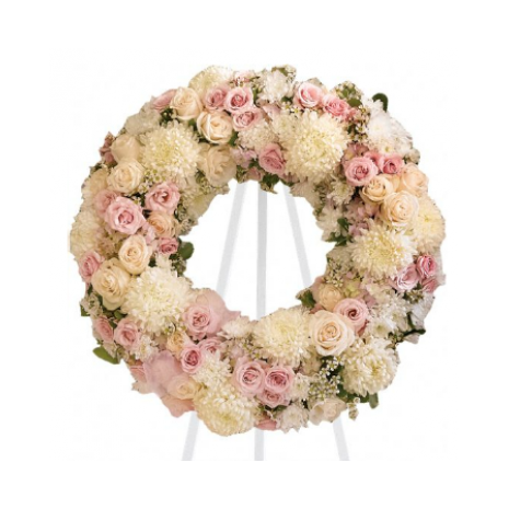 For the Love of White and Pink Wreath