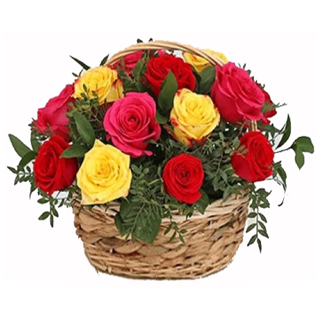12 mix roses in basket philippines