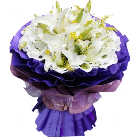 white lilies bouquet online to philippines