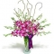 12 Pink Orchids with Free Vase