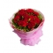 ​12 Red Carnations with Green leaves