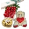 Send 24 red roses box ferrero chocolate box with white love you bear to Philippines