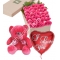 Send 36 pink roses box red bear with balloon to Philippines