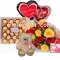 12 Roses Bouquet,Balloons,Chocolate with Bear Send to Philippines