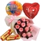12 pink roses with toblerone and balloon to philippines