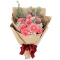 12 Pink Gerberas in a Bouquet