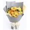 12 Yellow Gerberas in a Bouquet