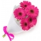 5pcs.Pink Gerberas in a Bouquet